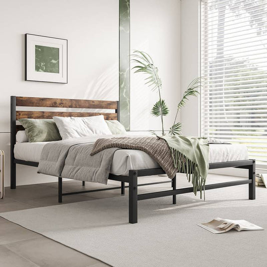 Rustic Vintage Platform Bed Frame