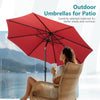 SunnyShade Red Patio Umbrella - Tilt & Crank for Easy Enjoyment!