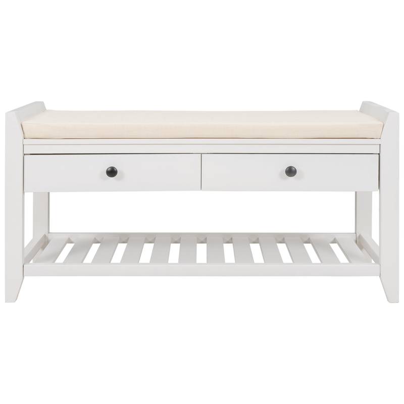 Stylish Storage Bench with Cushion