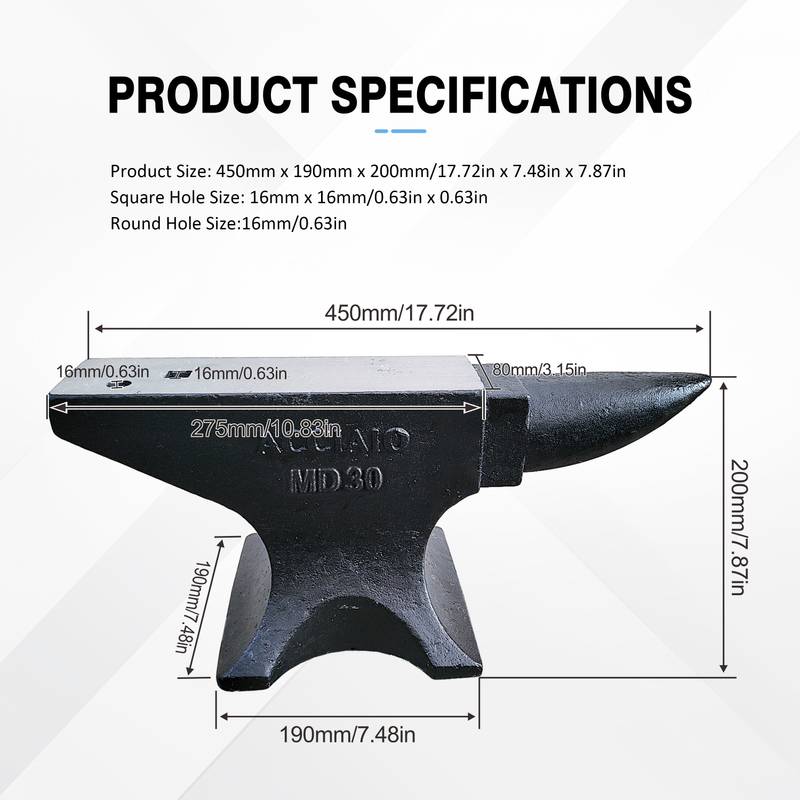 Rugged Round Horn Blacksmith Anvil