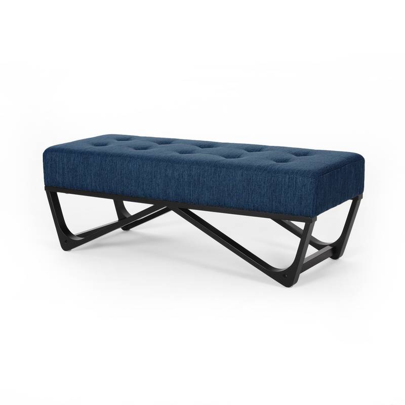 Cozy Navy Ottoman