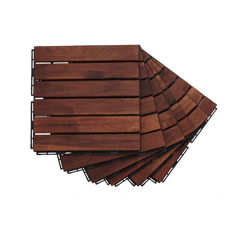 Acacia Interlocking Deck Tiles - Stylish Outdoor Flooring