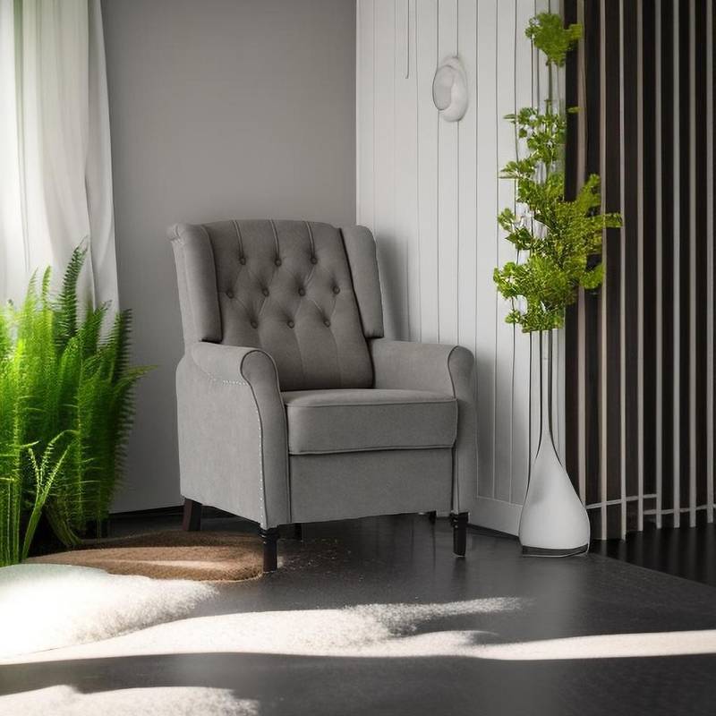 Cozy Cloud Recliner Sofa - Light Gray Comfort