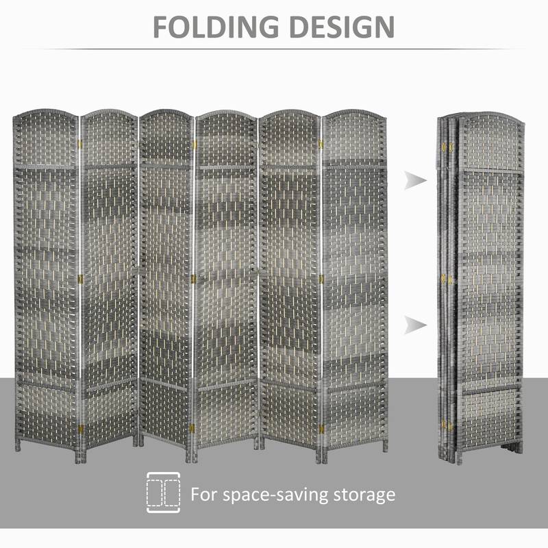 Cozy Privacy Folding Screen – Woven Room Divider