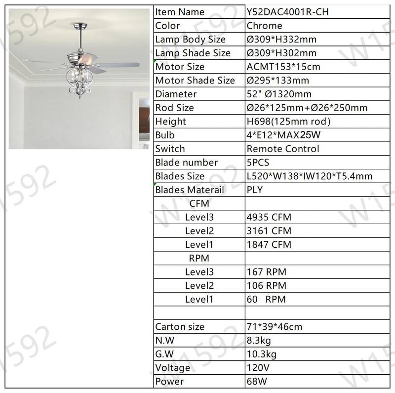 “Classic Comfort Ceiling Fan - Remote Controlled, Stylish Wood Blades”