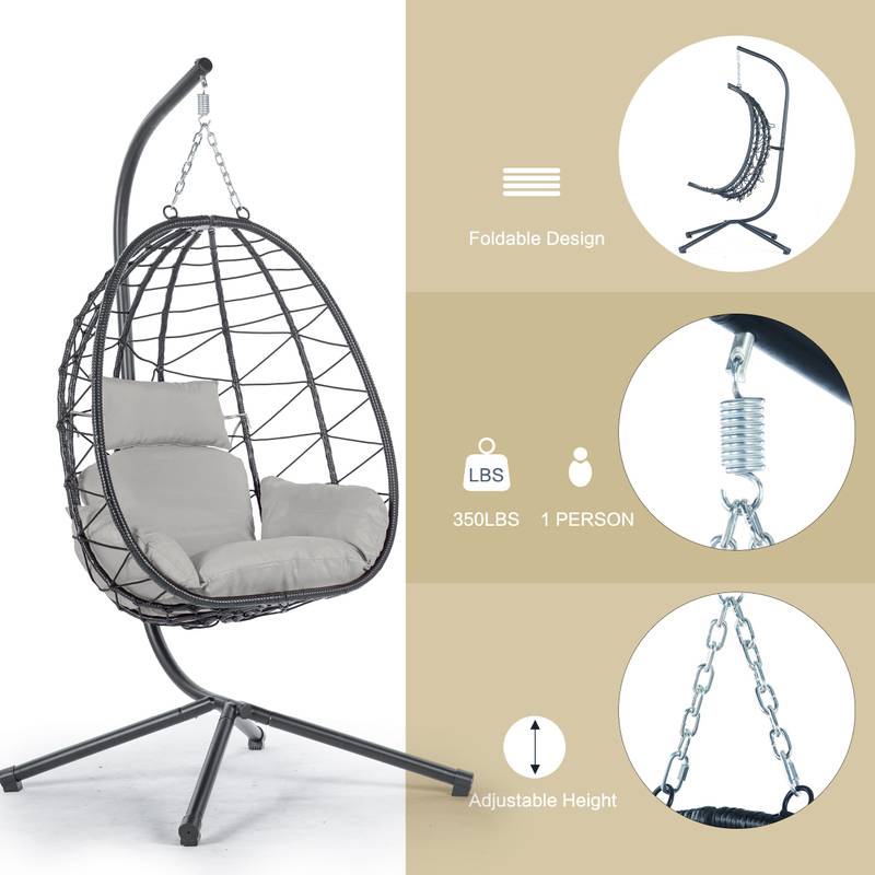 Cozy Egg Swing Chair with Stand