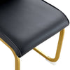 Chic Arch Dining Chairs - Set of Four Black Elegance