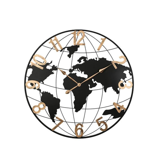 Elegant World Map Wall Clock: A Stylish Touch for Any Room