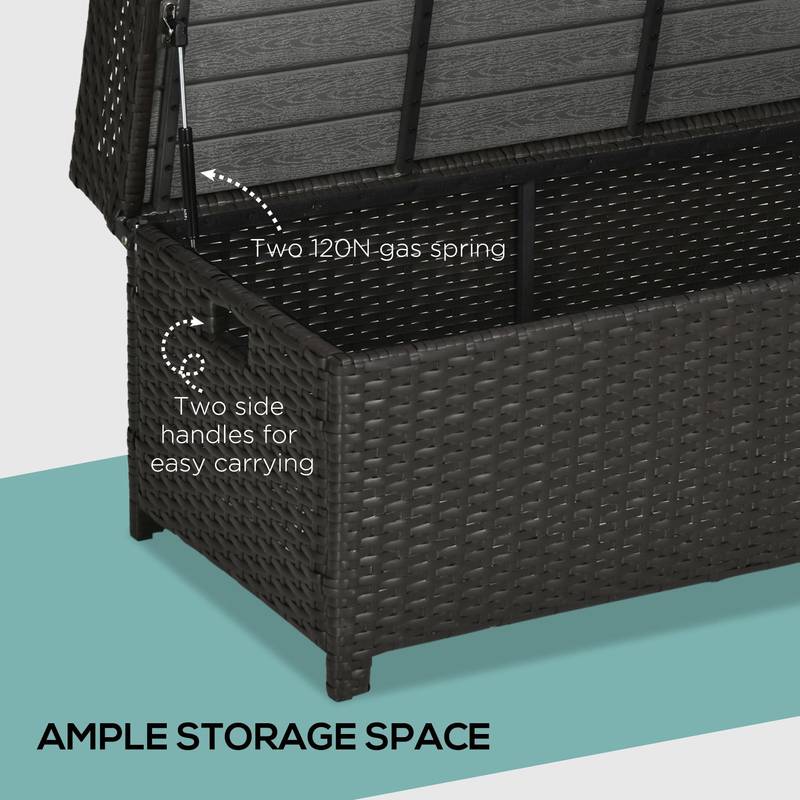 Cozy Wicker Storage Bench with Waterproof Bag