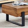 Chic Rustic Coffee Table with Metal Legs