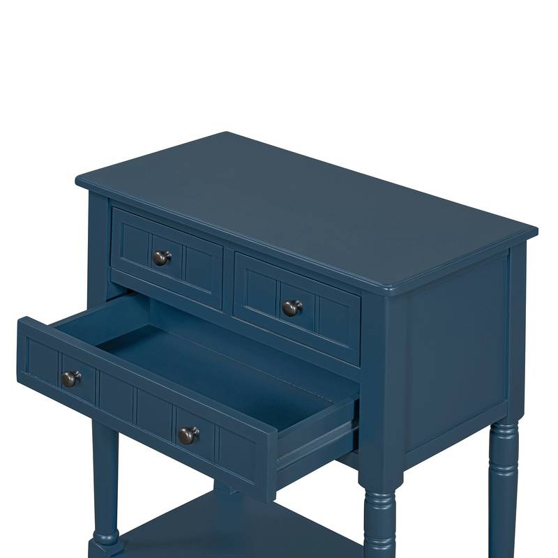 Navy Slim Storage Console Table