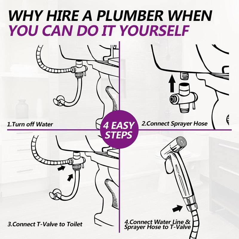 Brushed Nickel Handheld Bidet Sprayer