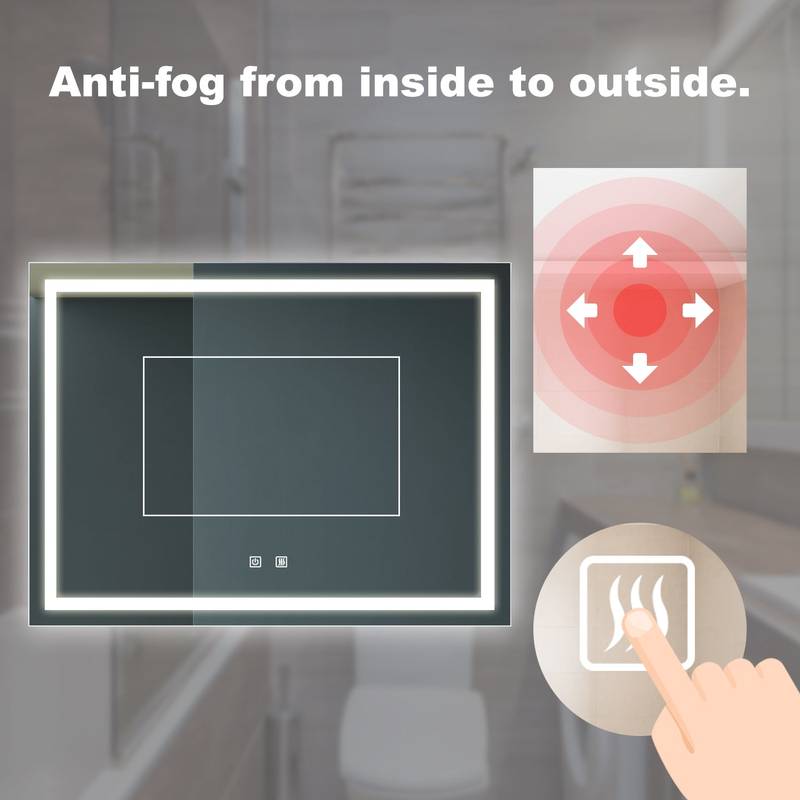 Elegant Touch LED Vanity Mirror - Anti-Fog & Dimmable Magic!