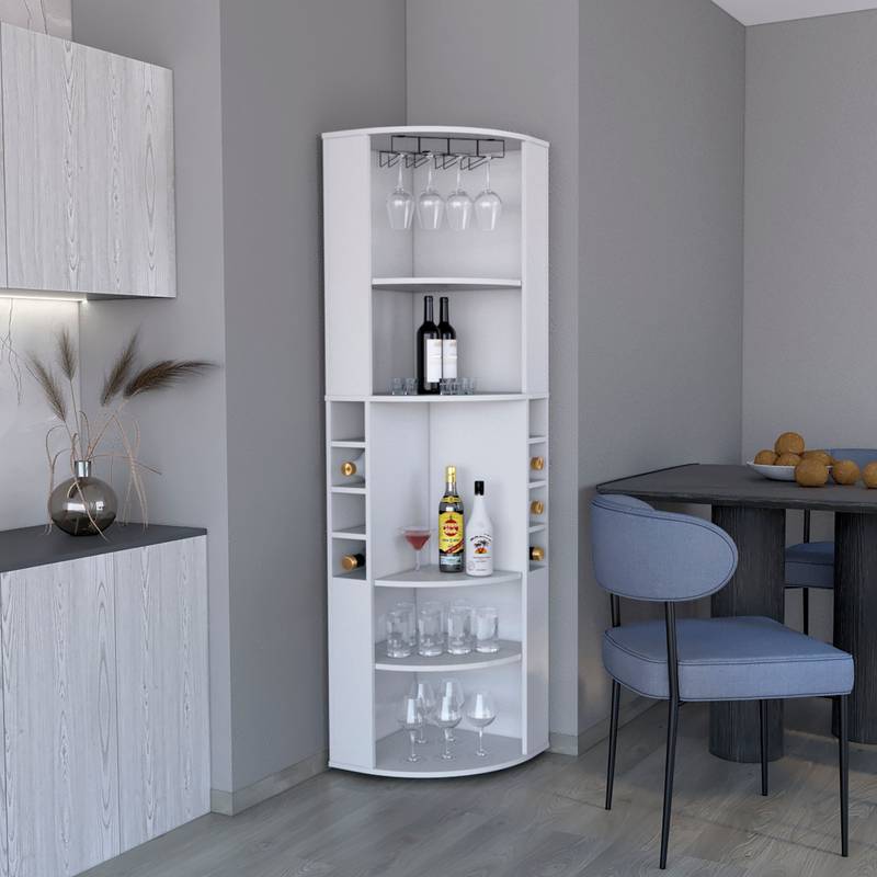Corner Elegance Bar Cabinet