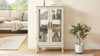Elegant Lighted Curio Cabinet with Glass Doors