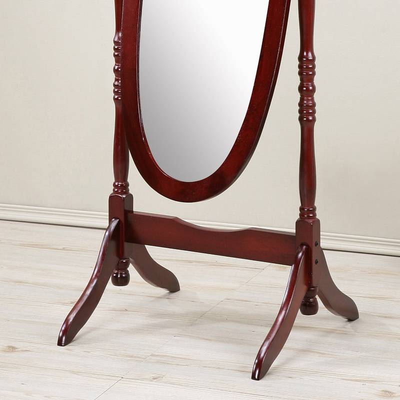 Elegant Cherry Cheval Mirror