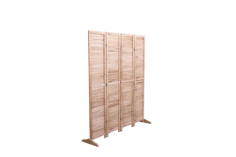 Natural Wood Folding Room Divider