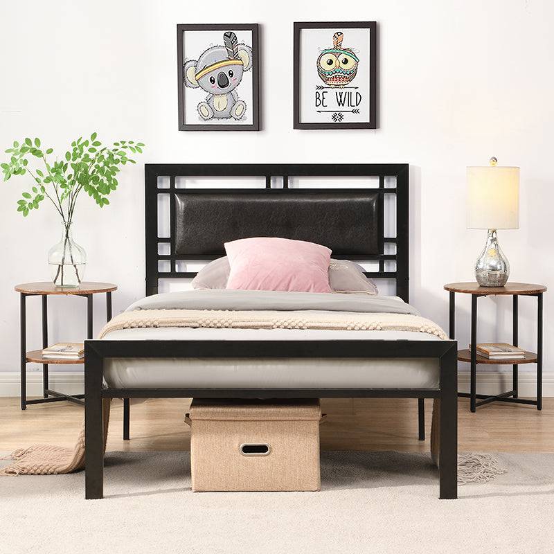 Sleek Black Twin Metal Bed Frame