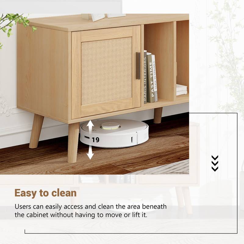 Rattan Chic TV Stand: Stylish Console for Any Room