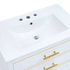 Navy Bliss Bathroom Vanity with Open Storage & Two Drawers