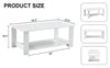 Chic Double-Layered White Coffee Table