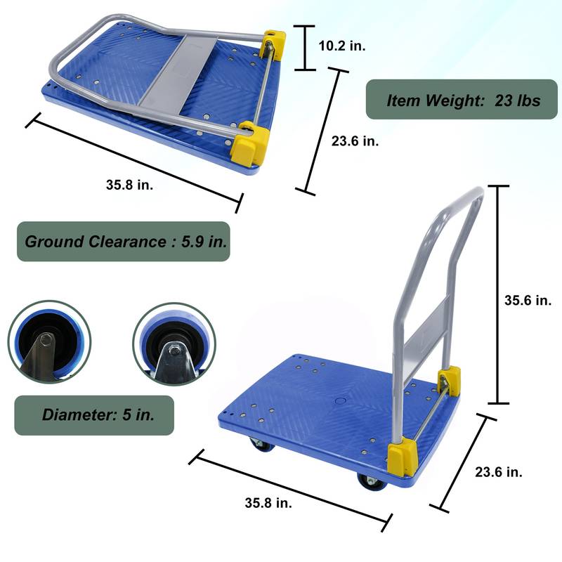 Versatile Folding Hand Truck with Swivel Wheels