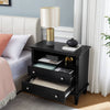 Farmhouse Charm Nightstand with Charging Station