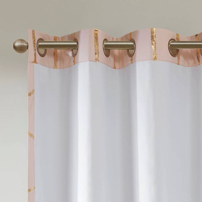 Sleek Blackout Metallic Curtain Panel