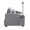 Chic Velvet Convertible Loveseat with Pullout Bed & Reclining Backrest