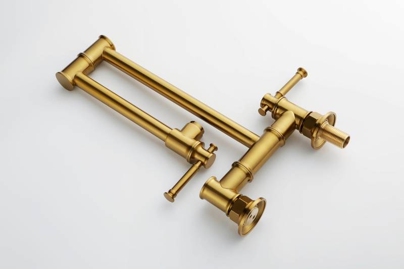 Wall-Mounted Brass Pot Filler Faucet