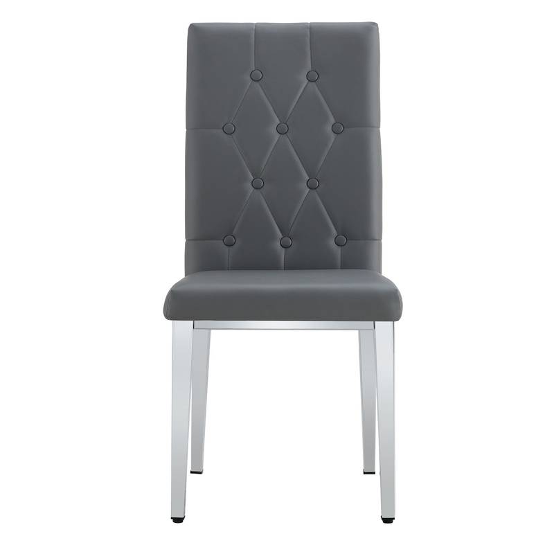 Stylish Gray Armless Dining Chairs Set