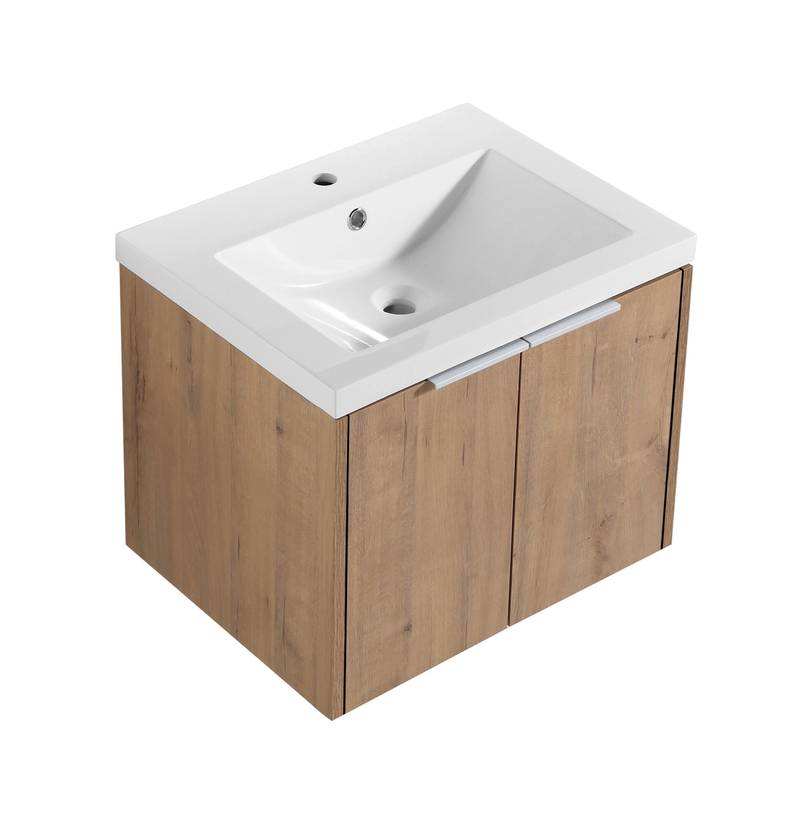 Sleek Floating Bathroom Sink Cabinet with Soft Close Doors