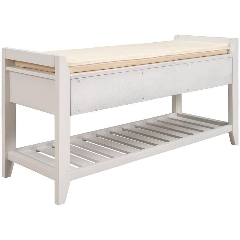 Stylish Storage Bench with Cushion