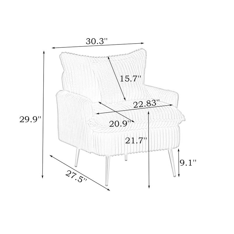 Cozy Chic Corduroy Chair