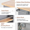 Cozy Kitchen Rolling Island with Storage & Wine Rack