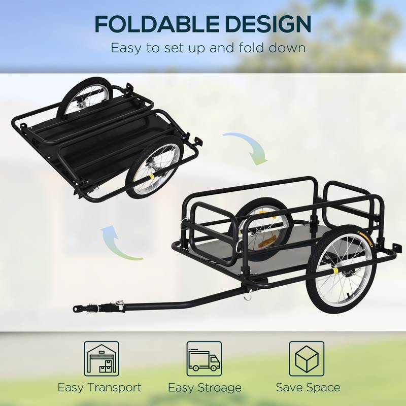 Heavy-Duty Bike Cargo Trailer - Foldable and Versatile