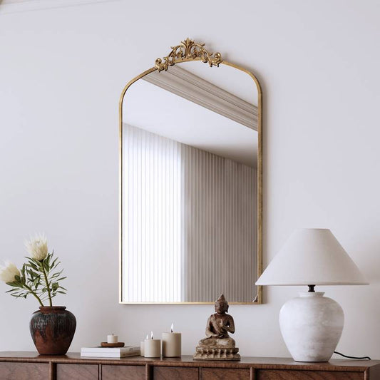 Vintage Arched Floor Mirror