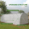 Outsunny Walk-In Greenhouse with Mesh Windows and Zip Door