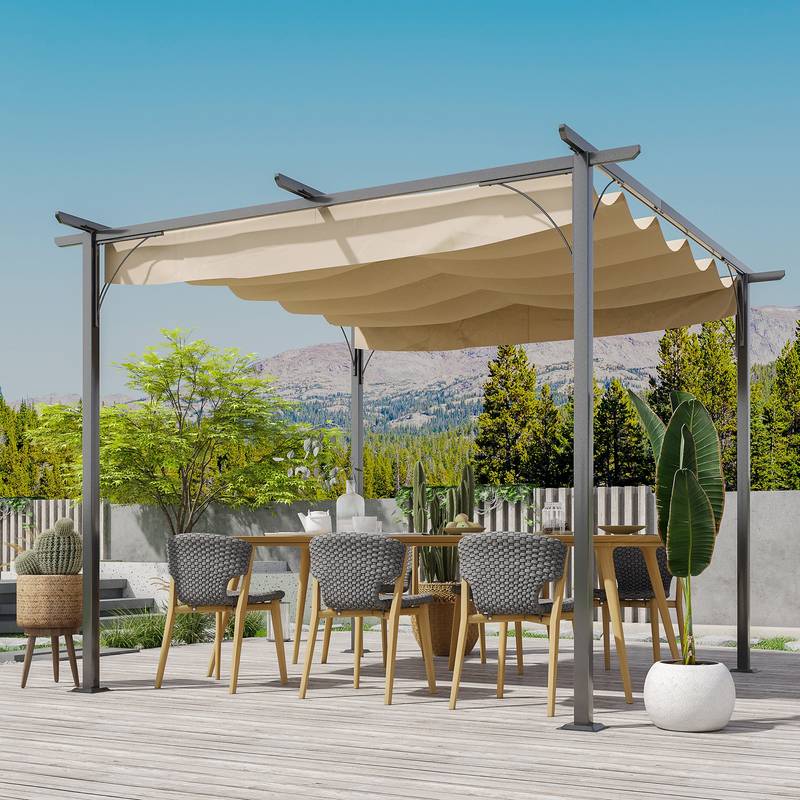 Sunny Retreat Adjustable Pergola Canopy - Stylish Outdoor Shade for Your Backyard