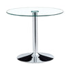 Sleek Silver Round Dining Table