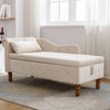Cozy Velvet Chaise with Storage and Pillow