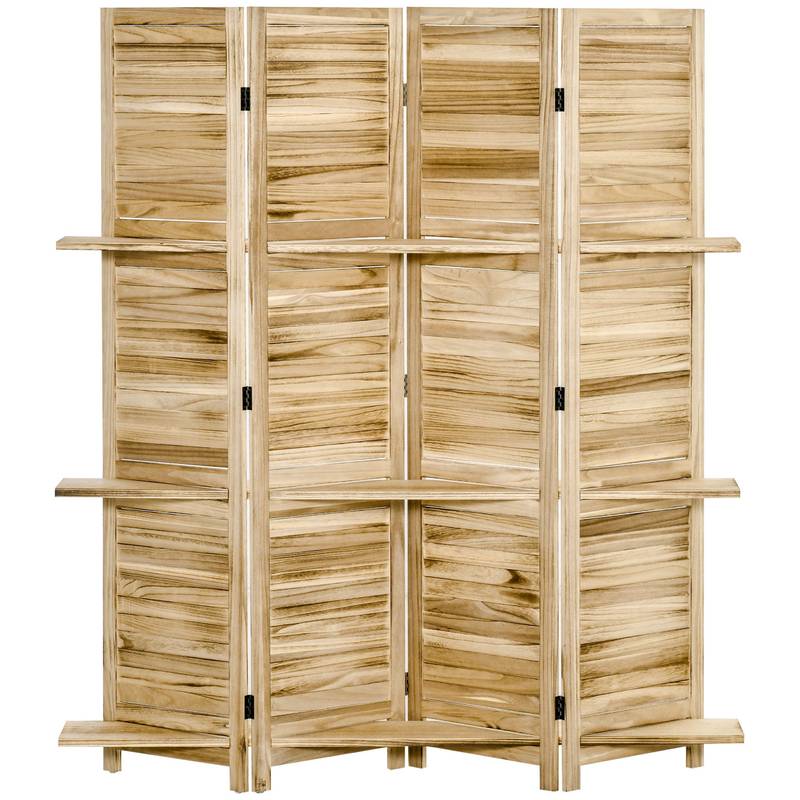 Cozy Divider – Stylish Wood Privacy Screen with Shelves