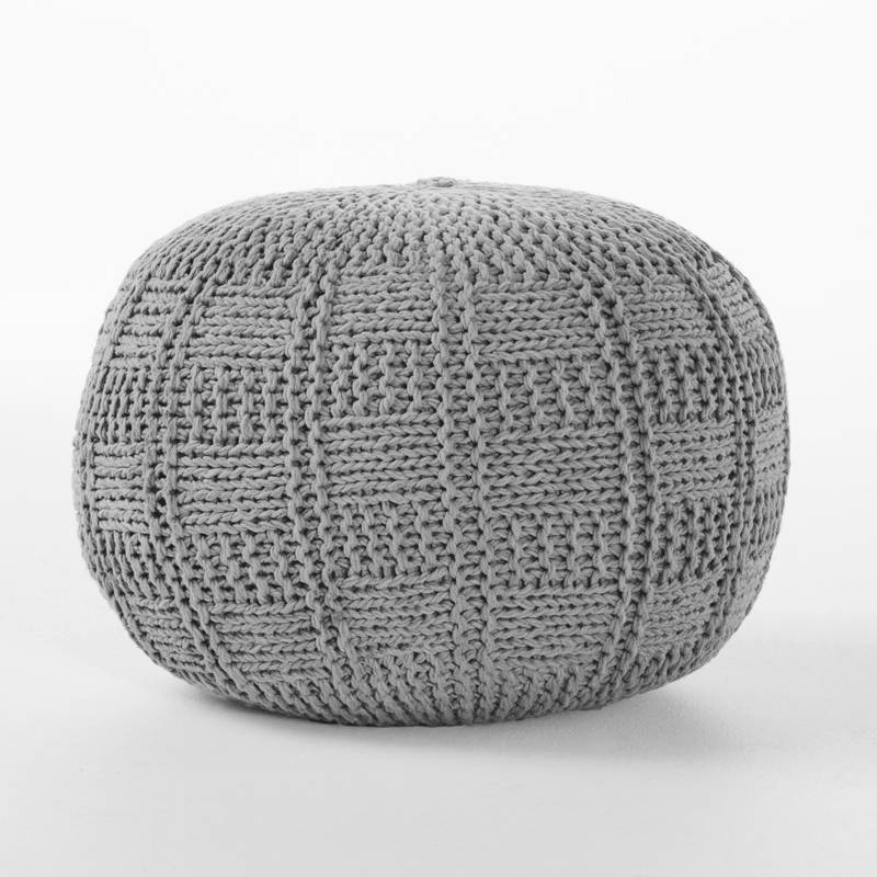 Cozy Cotton Round Pouf