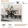 Retro Chic Dining Set with Expandable Table and Cozy Chairs