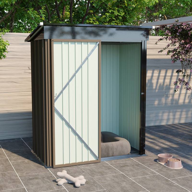 Cozy Corner Metal Shed for Your Garden