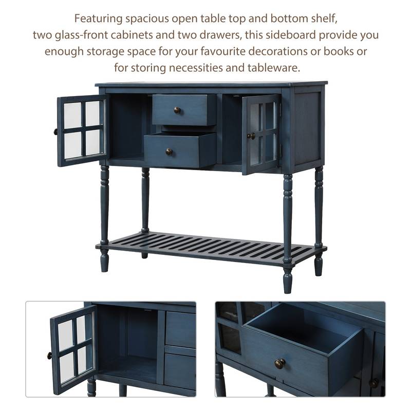 Charming Navy Farmhouse Console Table