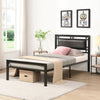 Sleek Black Twin Metal Bed Frame