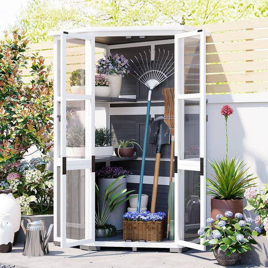 Garden Storage Haven: Stylish Outdoor Shed & Greenhouse Combo