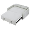 Light Blue Sleeper Sofa with USB Ports and Pillows