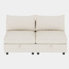 Cozy Mid-Century Loveseat with Hidden Storage